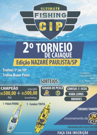 Pesca Esportiva: Nazaré Paulista será sede da Final do Torneio Ultimate Fishing CIP, pesca em caiaques