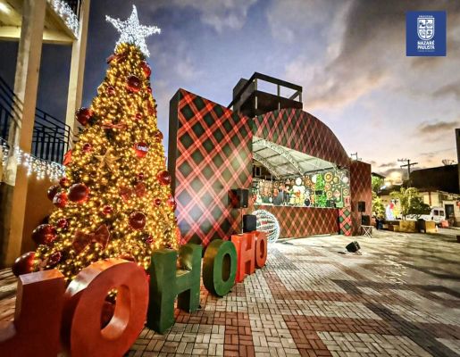 Natal Iluminado - Luzes da Esperança - Veja como foi a noite do sábado(20), com a visita na casinha e passeio no trenzinho do papai noel, na praça Álvaro Guião em Nazaré Paulista