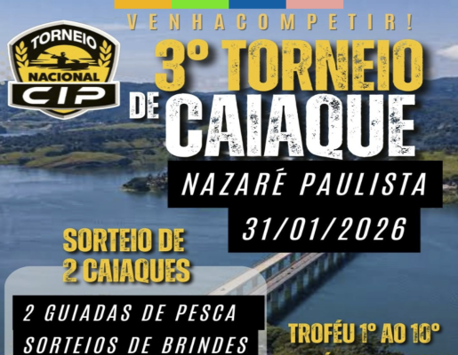 Nazaré Paulista recebe a grande final do 3º Torneio de Pesca Esportiva em Caiaque 2026